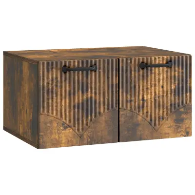 vidaXL Omarica za TV, ki jo lahko montiraš na steno Dimljen hrast