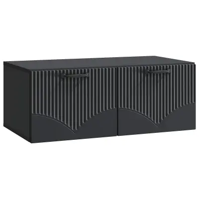 vidaXL Omarica za TV, ki jo lahko montiraš na steno Črna