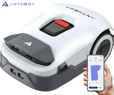 ANTHBOT GENIE 1000 pametna robotska kosilnica, brez žice, do 2000m2, RTK GPS + 4x AI 3D Vision kamera, AUTO načrtovanje poti, naklon do 45%, WIFI, 4G