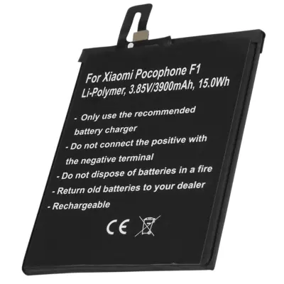 Li-Polymer baterija 3,85V za pametni telefon Xiaomi Pocophone F1, združljiva z BM4E, Črna