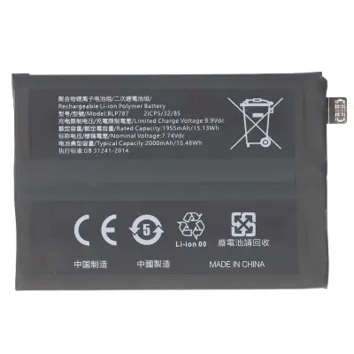 Nadomestna baterija za Oppo Reno 4 Pro 5G Li-polimer 7,74V 2000mAh 15,5 Wh, Črna