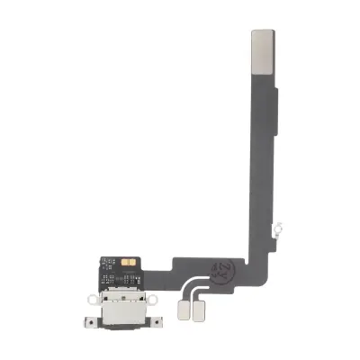 Priključek za polnjenje za iPhone 16 Pro Max Popravilo vrat USB-C in mikrofona, Črna