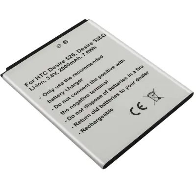 Baterija za pametni telefon HTC Desire 526 / Desire 326G Li-ion 3.8V 2000mAh 7.6Wh, Srebrna