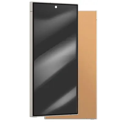 Samsung, Popoln AMOLED zaslon za Galaxy S24 Ultra Service Pack z ohišjem, Črna / Oranžna