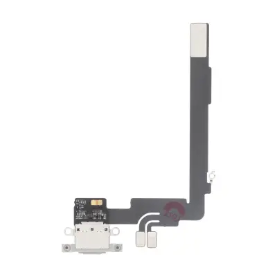 Priključek za polnjenje za iPhone 16 Pro Max Popravilo vrat USB-C in mikrofona, Bela