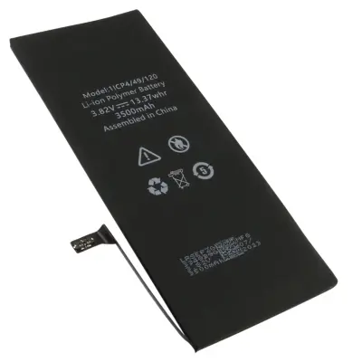 Li-polimerna baterija 12,7 Wh za pametni telefon iPhone 6S Plus, združljiva z A1634, 3500 mAh, Črna