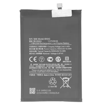 Li-polimerna baterija 5000 mAh za pametni telefon Xiaomi Redmi 10C, združljiva z BN5G, Črna