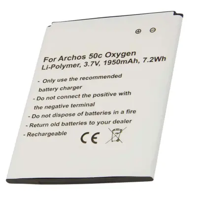 Nadomestna baterija za Archos 50c Oxygen Li-ion 3.7V 1950mAh Bela, Bela