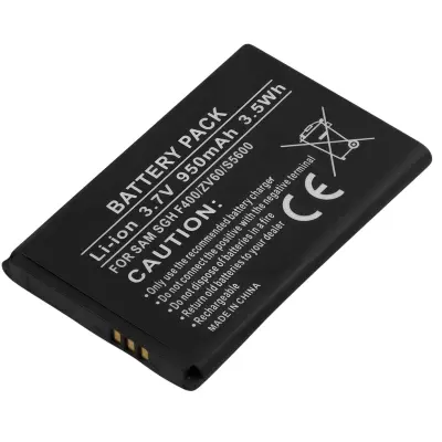 Li-ion baterija 3,7V za telefon, združljiv s Samsung SGH F400 950mAh, Črna
