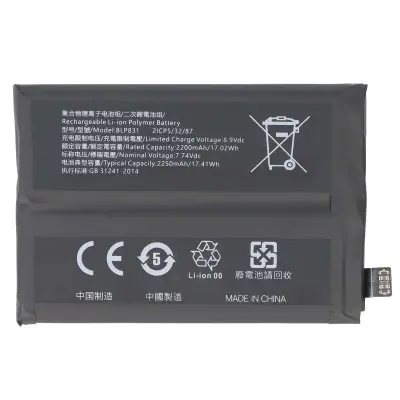 Nadomestna baterija za Oppo Find X3 Pro Li-polimer 7,74 V 2250 mAh 17,4 Wh, Črna