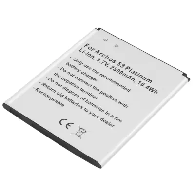 3,7 V Li-ionska baterija za pametni telefon Archos 53 Platinum, združljiva z AC53PL, Bela