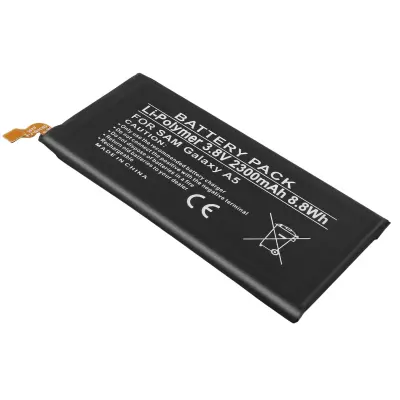 Nadomestna baterija za Galaxy A5 Li-polimer 3,8 V 2300 mAh 8,8 Wh, Črna