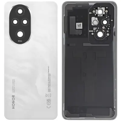 Honor, Originalni pokrov baterije za pametni telefon Honor 200 Pro iz trde plastike, Bela / Črna