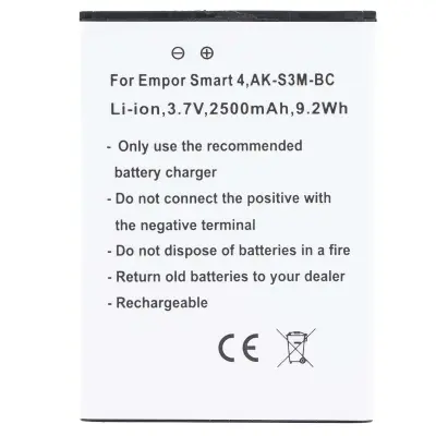 Nadomestna baterija za Emporia Smart 4 Li-ion 3,7V 2500mAh 9,2Wh, Bela