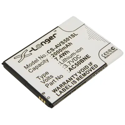Baterija 3,7 V za pametni telefon Archos 50b Neon, združljiva z AC50BNE, 2000 mAh, Bela