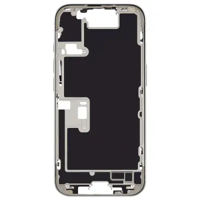 Nadomestno centralno ohišje za iPhone 16 Pro Max, Bela / Črna