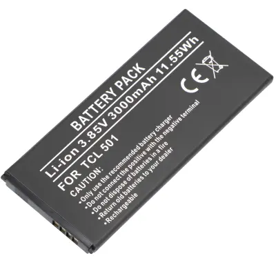 Li-ion baterija 3.85V za pametni telefon združljiva s TCL 501 11,55Wh 3000mAh, Črna
