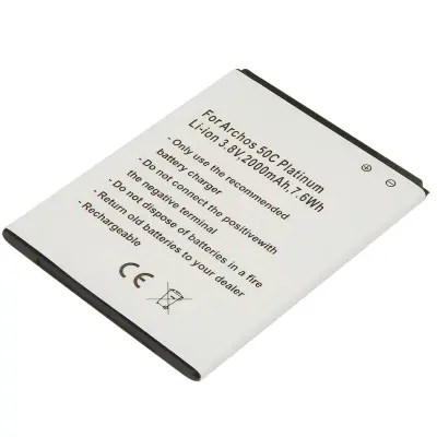 Baterija za pametni telefon Archos 50C Platinum Li-ion 3.8V 2000mAh 7.6Wh, Bela