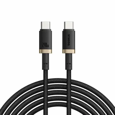 Baseus kabel USB C-C 1m 240W Dura Fast pleten črn P10377803U03-00