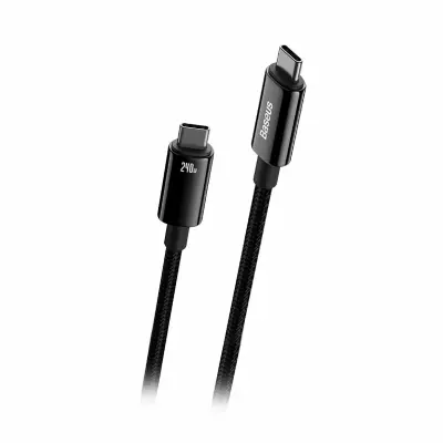 Baseus kabel USB C-C 3m 240W Tungsten Gold pleten E-Marker črn CAWJ040201