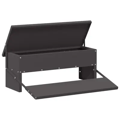 vidaXL Hranilka za piške s pedali Črna 48,5 x 39,5 x 19 cm