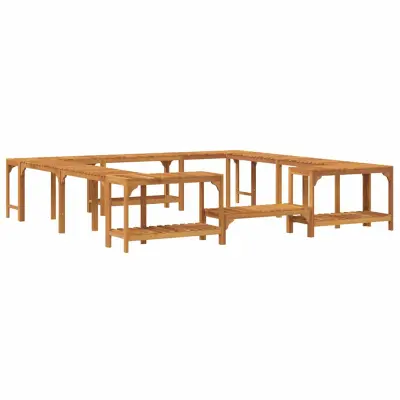 vidaXL Obrobje vroče kadi Rjava 255 x 255 x 55,5 cm