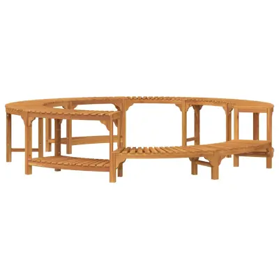 vidaXL Obrobje vroče kadi Rjava Ø275 x 55,5 cm Masiven les akacije
