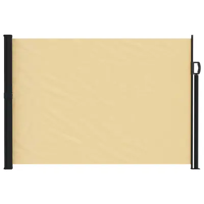vidaXL Zložljivo stransko senčilo Peščena 600 x 120 cm Poliester