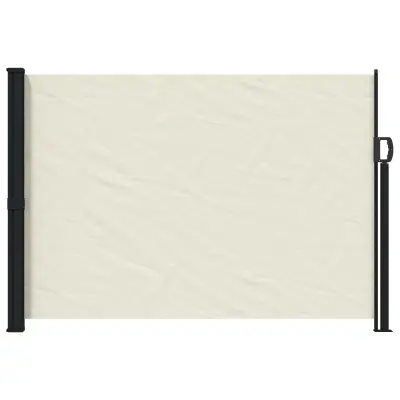 vidaXL Zložljivo stransko senčilo Krem 300 x 170 cm Poliester