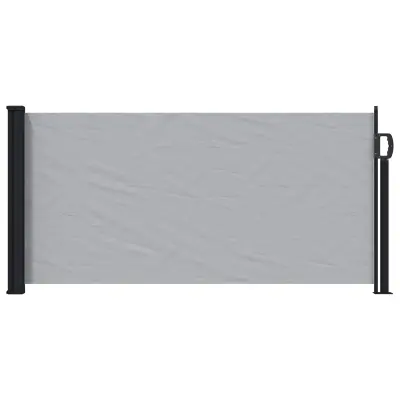 vidaXL Zložljivo stransko senčilo Siva 300 x 100 cm Poliester