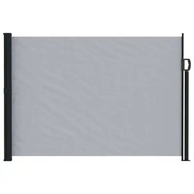 vidaXL Zložljivo stransko senčilo Siva 300 x 170 cm Poliester