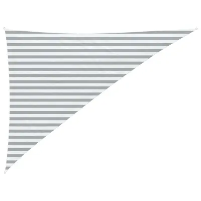 vidaXL Zunanje sončno senčno platno Svetlo siva in bela. 3 x 4 x 5 m