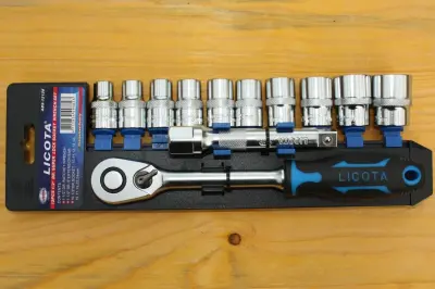 Natični ključi 1/2 Col 12-delni set 10-24mm z 60-zobno ragljo in hitrim sprožilcem