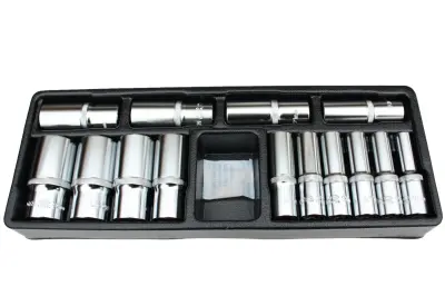 14-delni komplet nasadnih ključev 1/2 col, Cr-V, 10-32 mm za profesionalno uporabo