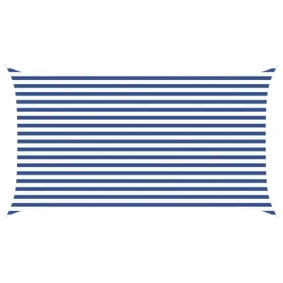 vidaXL Sončno platno Modra in bela 4,5 x 2,5 m 100% poliester Oxford