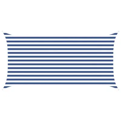 vidaXL Sončno platno Modra in bela 4 x 2 m 100% poliester Oxford