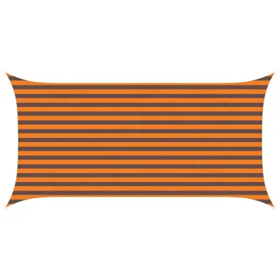 vidaXL Sončno platno Oranžna in Rjava 4 x 2 m 100% poliester Oxford
