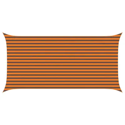 vidaXL Sončno platno Oranžna in Rjava 5 x 2,5 m 100% poliester Oxford