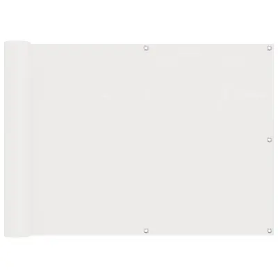 vidaXL Balconska mreža Bela 75 x 200 cm PU premazan oxford alu