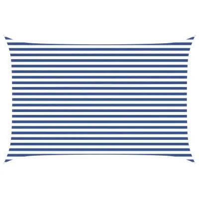 vidaXL Sončno platno Modra in bela 4,5 x 3 m 100% poliester Oxford