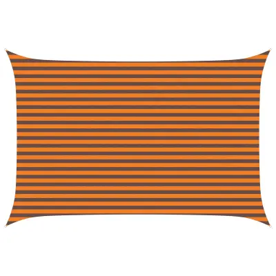 vidaXL Sončno platno Oranžna in Rjava 4,5 × 3 m 100% poliester Oxford