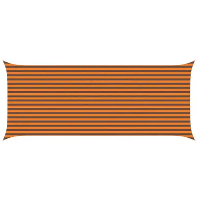 vidaXL Sončno platno Oranžna in Rjava 6 x 2,5 m 100% poliester Oxford