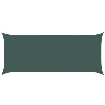 vidaXL Sončno platno Temno zelena 6 x 2,5 m 100% poliester Oxford