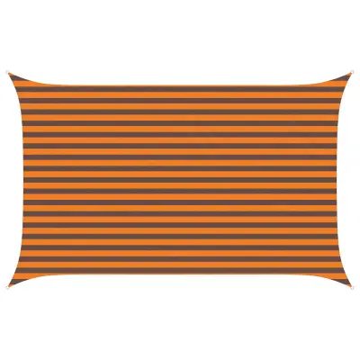 vidaXL Sončno platno Oranžna in Rjava 4 x 2,5 m 100% poliester Oxford