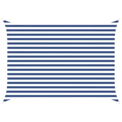 vidaXL Sončno platno Modra in bela 3,5 x 2,5 m 100% poliester Oxford