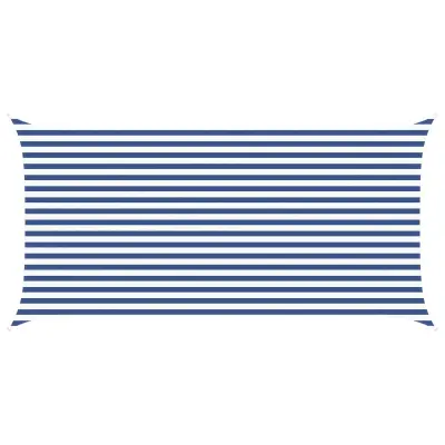vidaXL Sončno platno Modra in bela 5 x 2,5 m 100% poliester Oxford