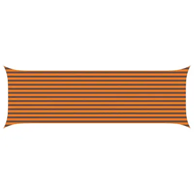 vidaXL Sončno platno Oranžna in Rjava 6 x 2 m 100% poliester Oxford