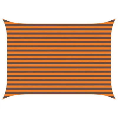 vidaXL Sončno platno Oranžna in Rjava 3,5 x 2,5 m