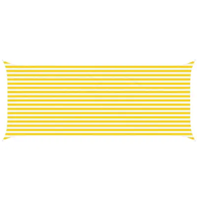 vidaXL Sončno platno Rumena in Bela 6 x 2,5 m 100% poliester Oxford