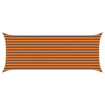 vidaXL Sončno platno Oranžna in Rjava 5 x 2 m 100% poliester Oxford